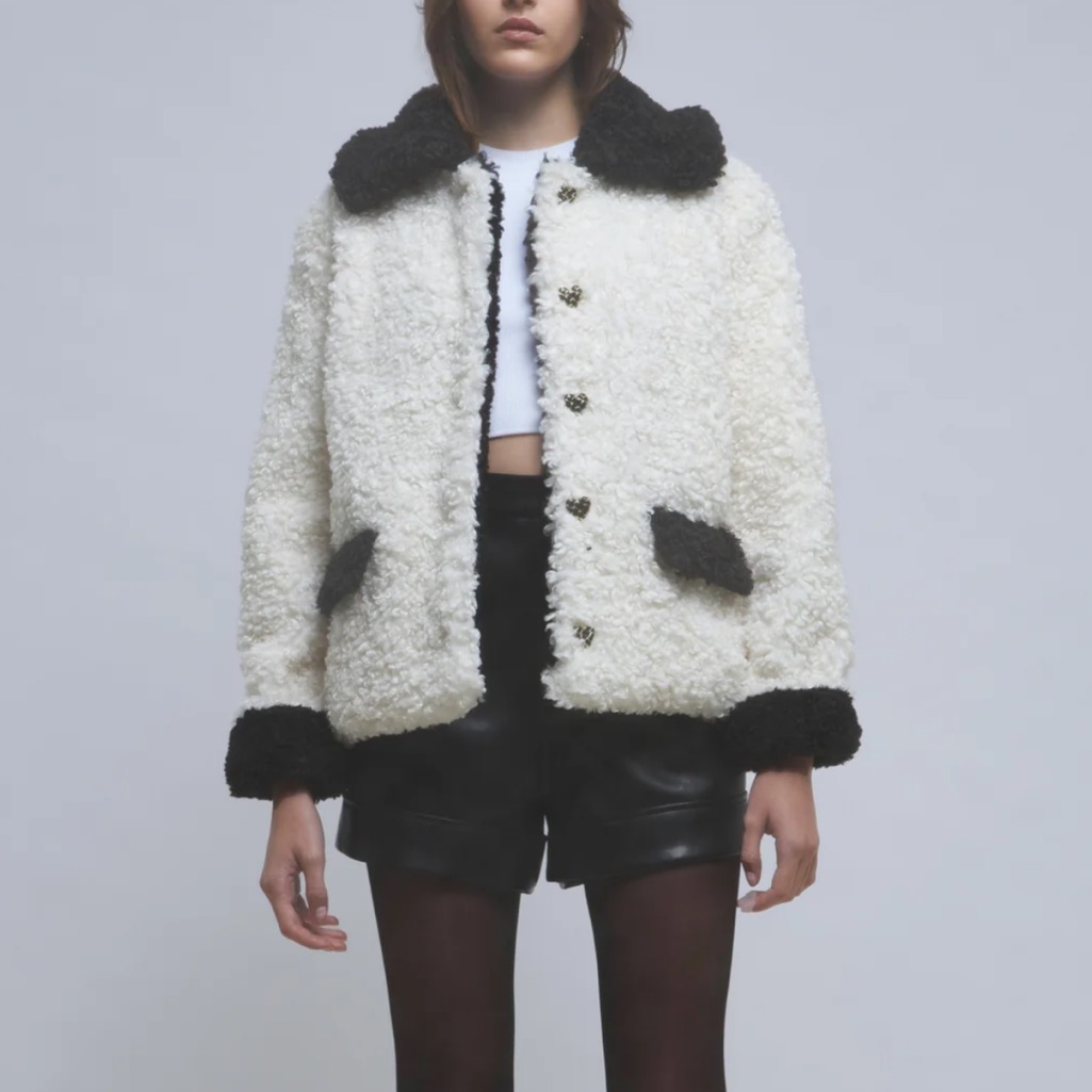 Endless Rose Colorblock Sherpa Jacket